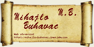 Mihajlo Buhavac vizit kartica